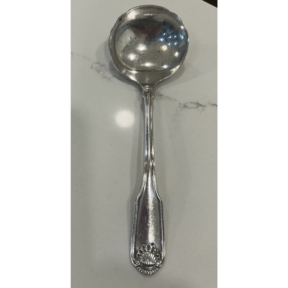 Vintage Community Serving Soup spoon 8” Shell‎ Design Stainless Steel